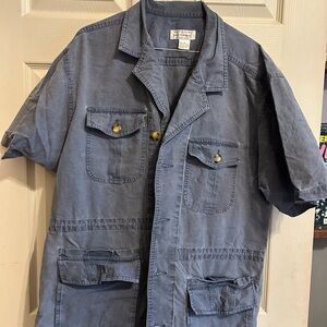 Norm Thompson Vintage 1980s Short Sleeve Safari Shacket